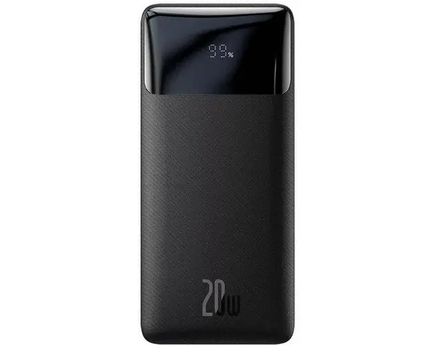 Acumulator extern Baseus Bipow, 30000mAh, Digital Display, Incarcare rapida, 20W, cablu Micro USB 0.25m, Overseas Edition (Negru)