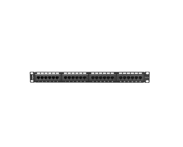 Patch Panel Lanberg PPU5-1024-B, 24 port 1U, cat. 5e, Negru