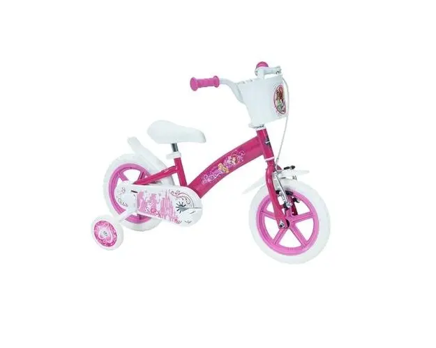 Bicicleta pentru copii Disney Princess, roti 12inch, Roz/Alb