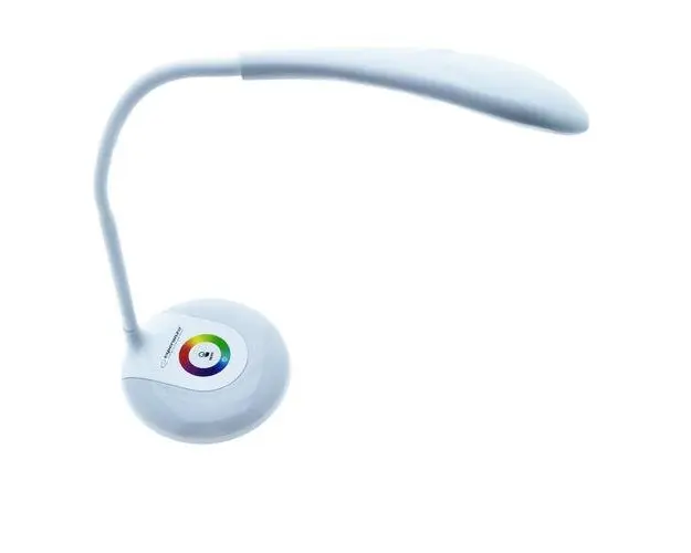 Lampa LED Esperanza Altair, RGB, cu brat flexibil 27 cm, cablu 110 cm, 4 x AAA (Alb)
