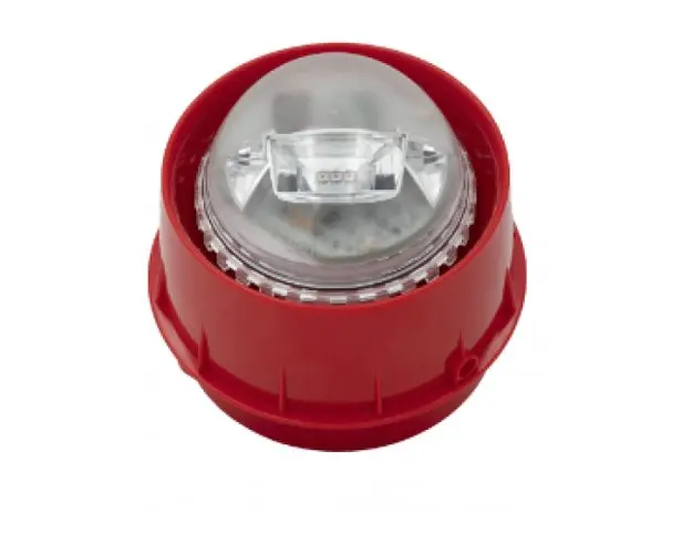 Sirena cu flash adresabila, LED-uri de culoare rosie, lentila transparenta Morley WSF-WR-RF, 18RF, 865Mhz-870Mhz, Diametru:121mm, temperatura de functionare : -30 to 55 C