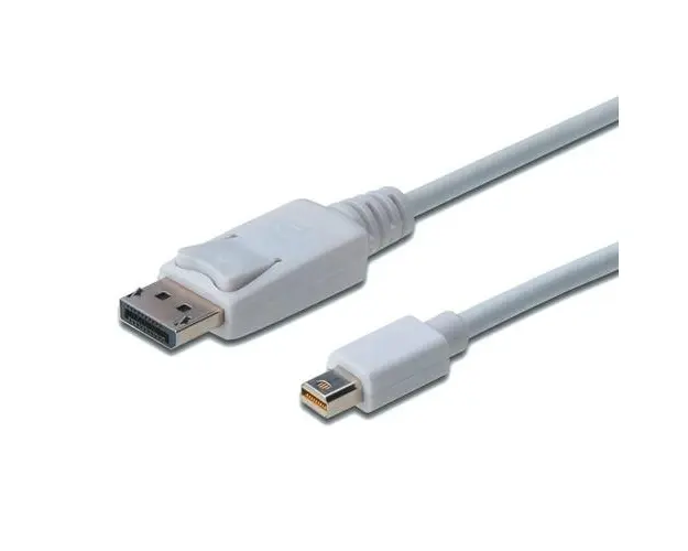 Cablu Assmann AK-340102-010-W, Mini-DisplayPort - DisplayPort, 1 m, Alb
