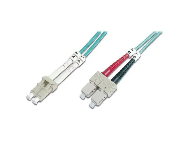 Fibra optica Digitus DK-2532-05/3, LSZH, OM3, Full duplex, 5m (Albastru)