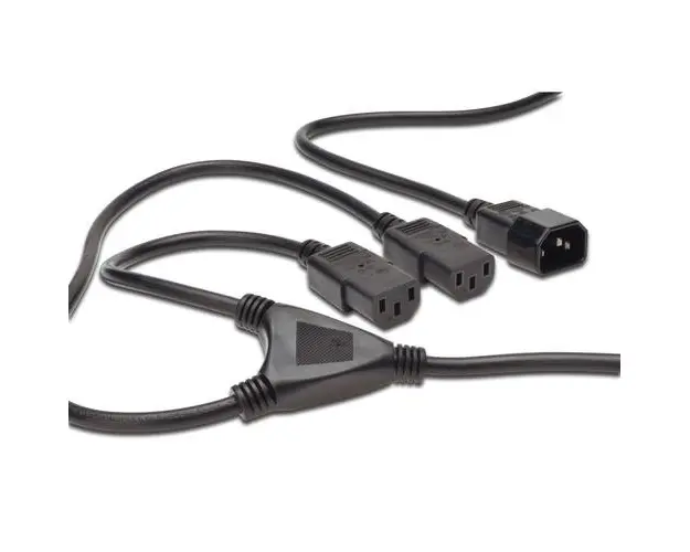 Cablu despartitor Assmann pentru cablu de alimentare, C14 - 2x C13 1,7 m negru AK-440400-017-S