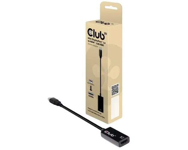 Adaptor Club3D CAC-1180, Mini DisplayPort 1.4 - HDMI 2.0b