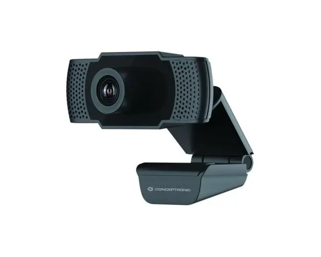 Webcam, Conceptronic, Full HD, USB, Negru