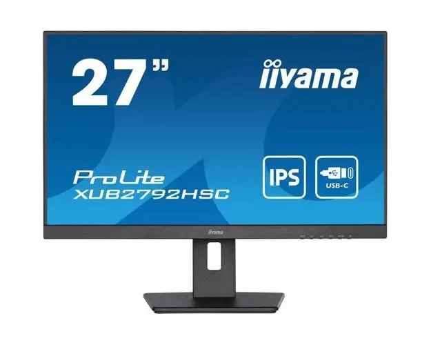 Monitor IPS LED iiyama PROLITE 27inch XUB2792HSC-B5, Full HD (1920 x 1080), HDMI, DisplayPort, Pivot, Boxe (Negru)