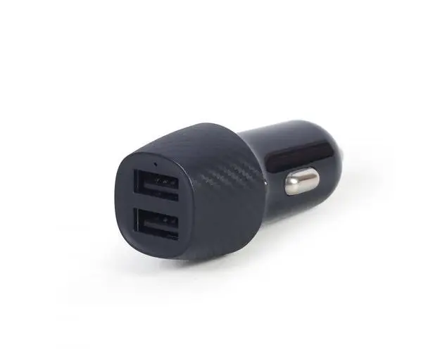 Incarcator auto Gembird TA-U2C48A-CAR-01, 2 porturi USB, 4.8A (Negru)