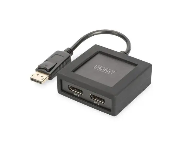 Multiplicator Digitus 4K Display Port - 2x Display Port (Negru)
