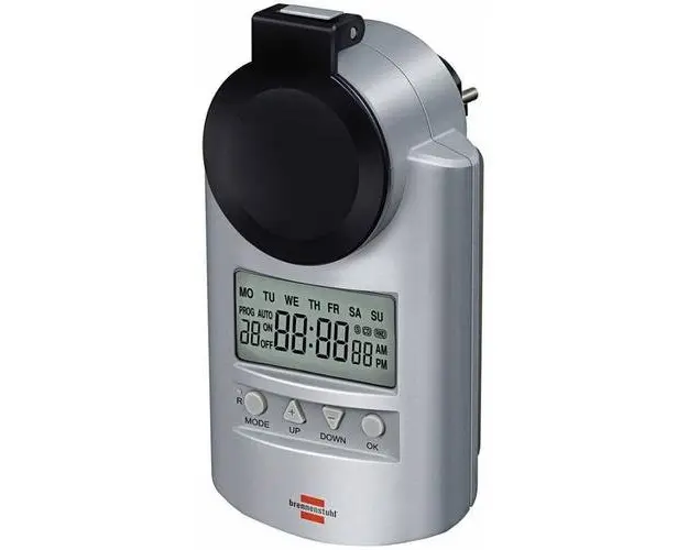 Priza cu timer Brennenstuhl 1507490, 20 de programari/zi, protectie IP44