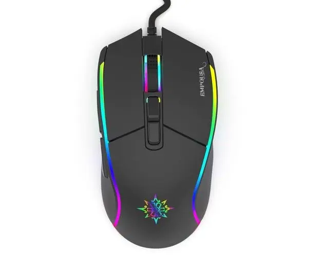 Mouse Gaming Inca IMG-GT16, 6400 DPI, RGB, USB 1.8m (Negru)