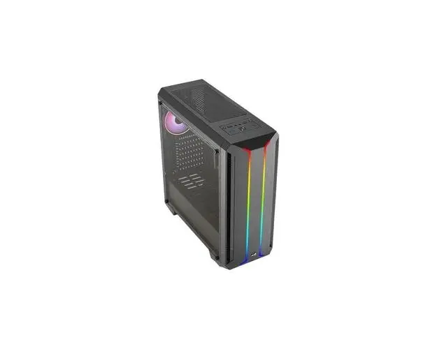 Carcasa Aerocool Skyline A-BK-v2, ARGB, Mid Tower (Negru)