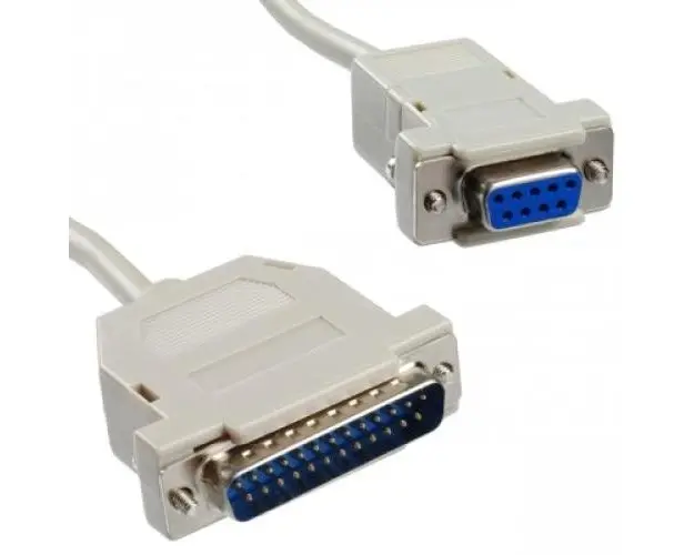 Cablu prelungitor, Assmann, LPT, DSUB25 tata (plug) DSUB25 mama (jack), 2m (Alb)
