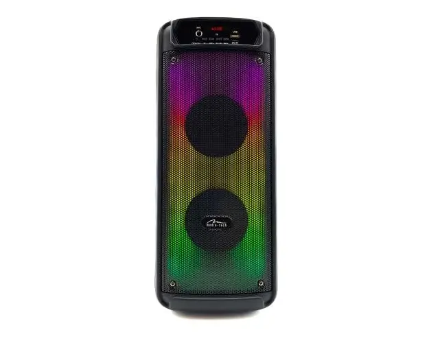 Boxa Portabila wireless Media-Tech FLAMEBOX UP MT3177, Radio FM, MP3 Player, 14W RMS, iluminare RGB (Negru)