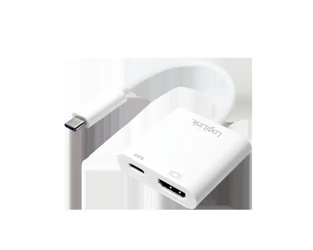 Adaptor Logilink UA0257, HDMI, USB-C (Alb)