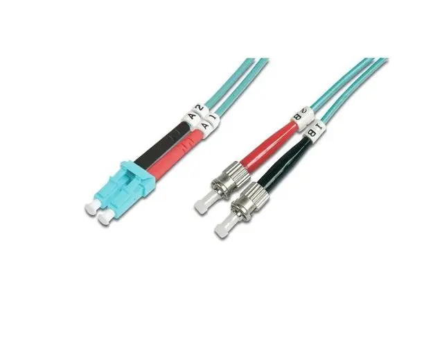 Fibra optica Digitus DK-2531-03/3, LC/ST, OM3, Duplex, 3m (Albastru)