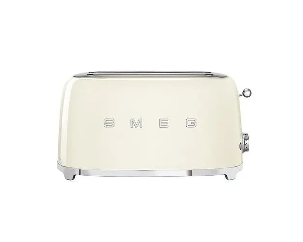 Prajitor de paine Smeg TSF02CREU, 1500W, 2 felii, 6 Trepte pentru rumenire (Crem)