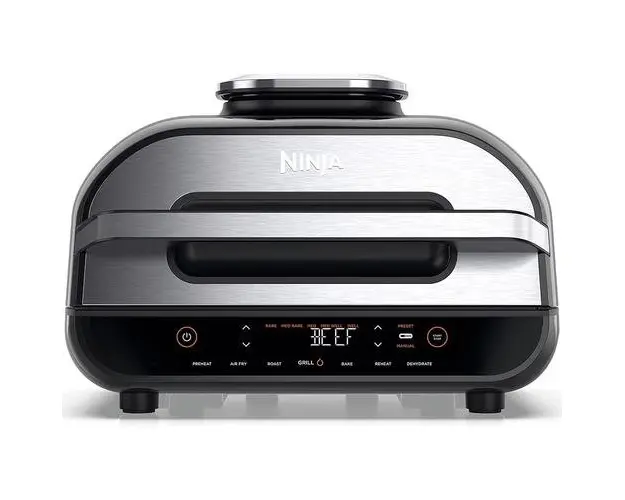 Gratar electric Ninja AG551EU, 2460W, 6 functii, vas gatit 3.8l, friteuza 3.8l (Negru)