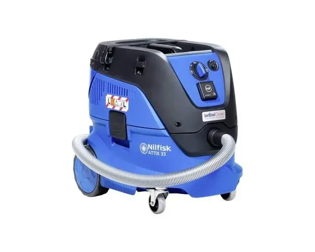 Aspirator pentru suprafete uscate si umede Nilfisk Attix, 30 L (Negru/Albastru)