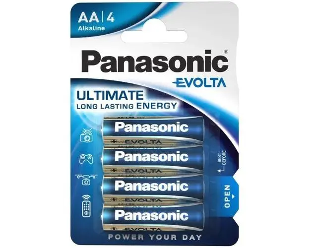 Baterii Panasonic Evolta Alkaline AA, 4 buc