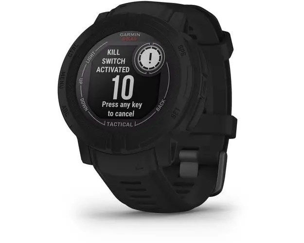Ceas activity tracker Garmin Instinct 2, 45mm, Solar, Tactical Edition, bratara silicon, Android/iOS, Negru