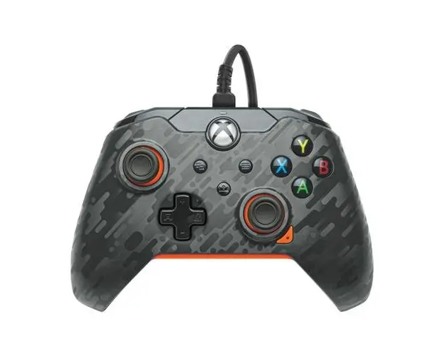 Controller PDP 049-012-CMGO, USB, pentru Xbox Series X/S, Xbox One, PC (Negru/Portocaliu)
