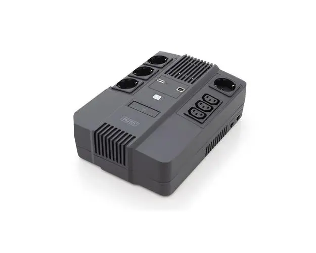 UPS All-in-One Digitus DN-170110, 600VA/360W, 4 x Schuko, Negru