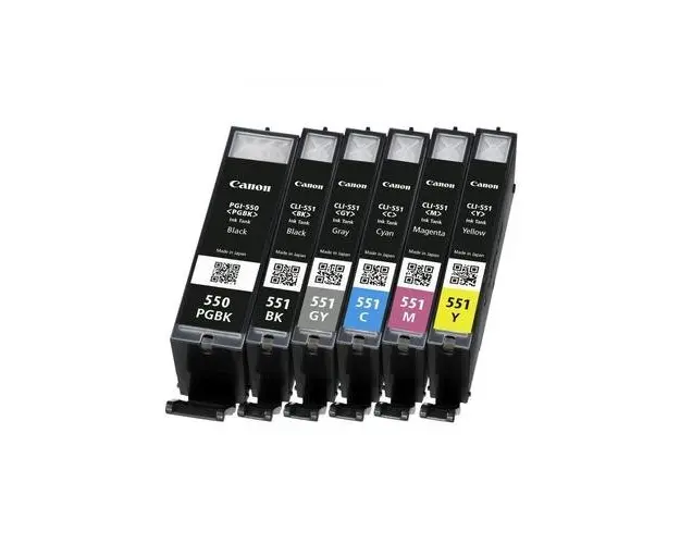 Set 6 cartuse Canon PGI-550 + CLI-551 (Multicolor)