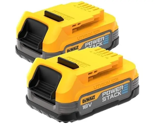 Set 2 baterii DeWALT PowerStack, 18V Li-Ion 1.7Ah