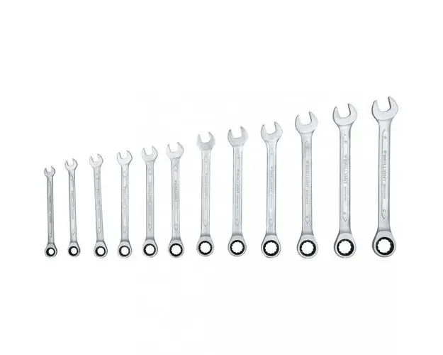Set Chei Combinate cu Clichet Brilliant Tools, 8-19mm, 12 buc
