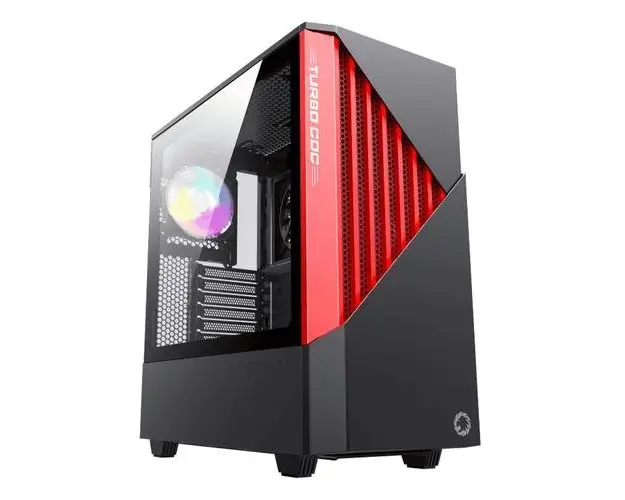 Carcasa Gamemax Contac OC, Middle Tower, Fara sursa (Negru/Rosu)