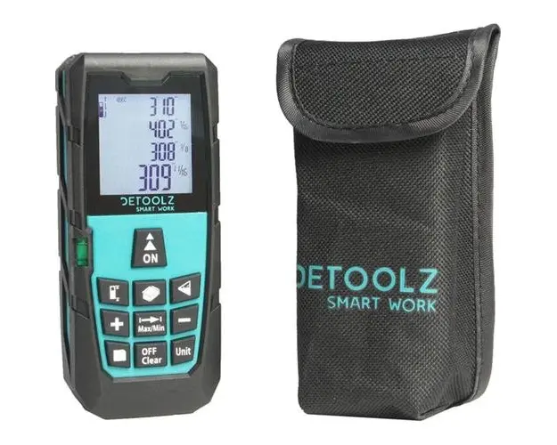 Telemetru cu laser Detoolz MS-40a, interval masurare 0.05-40m, precizie +/-1,5mm, memorie 20 masuratori (Albastru)