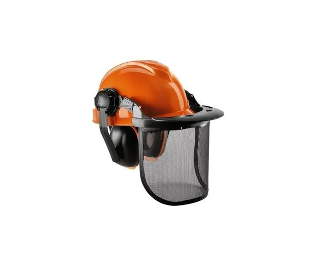 Casca protectie cu viziera si antifoane ABS + HDPE 51-63cm, FloraBest