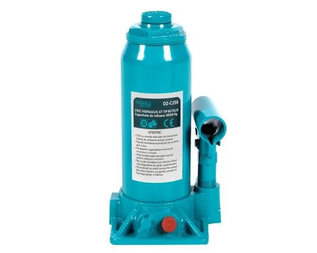Cric hidraulic DETOOLZ DZ-C258, tip butelie, 6T (Albastru)
