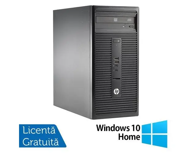 Calculator Sistem PC Refurbished HP 280 G1 Tower, Intel Core i3-4130 3.40GHz, 8GB DDR3, 500GB SATA, DVD-ROM + Windows 10 Home