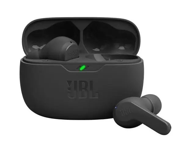 Casti True Wireless JBL Wave Beam, Bluetooth, SinglePoint, Deep Bass, Waterproof IPX2 (Negru)