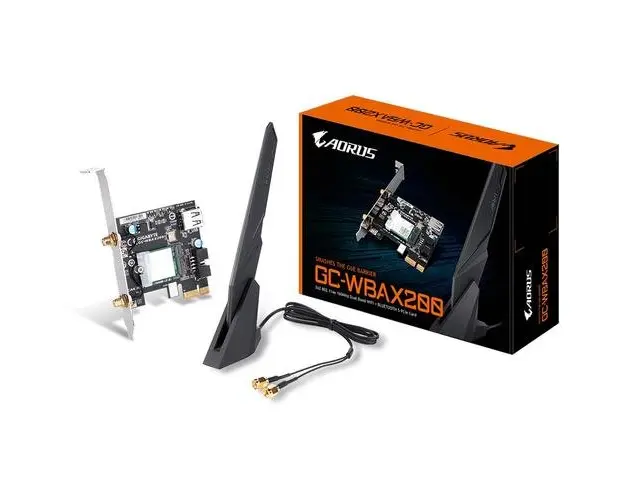 Adaptor wireless Gigabyte AORUS WBAX200, WLAN 802.11ax + BT 5.0, MU-MIMO, Wi-Fi 6