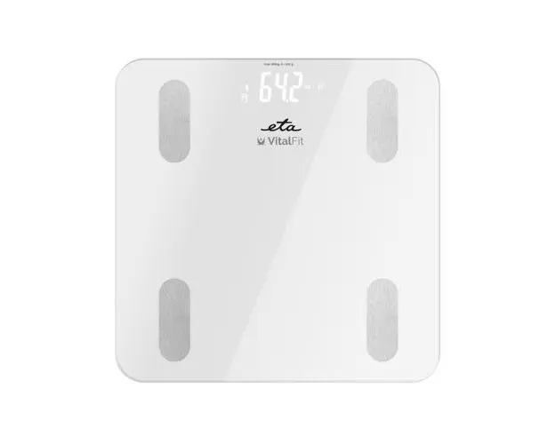 Cantar Smart ETA Vital Fit 6781 90000, 180 Kg, Bluetooth, Sticla securizata 6 mm (Alb)