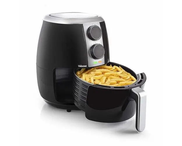 Friteuza cu aer cald XL Tristar FR-6989, 1500 W, 3.5 L, Termostat variabil 80 - 200, Temporizator, Functii prajire (Negru/Argintiu)