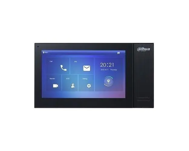 Monitor videointerfon Dahua VTH2421FB-P, IP touch screen, 7inch, 1024x600, Audio bidirectional, PoE (Negru)