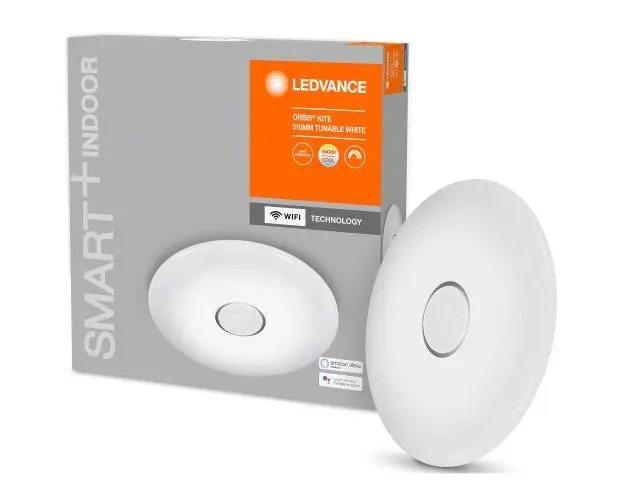 Plafoniera LED inteligenta Ledvance Smart WiFi TW Kite 510, 32W, 3300 lm, lumina reglabila, IP20, compatibil Amazon Alexa/Google Assistant, 51 cm, clasa energetica F