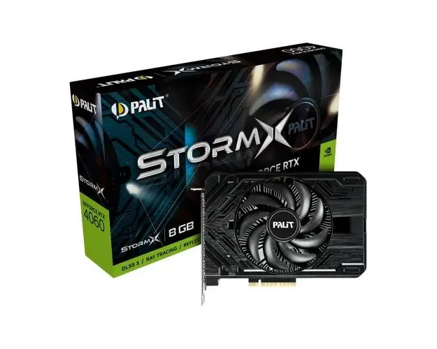 Placa video Palit GeForce RTX® 4060 StormX, 8GB GDDR6, 128-bit, G-SYNC, DLSS 3, Ray Tracing, UP to 8K
