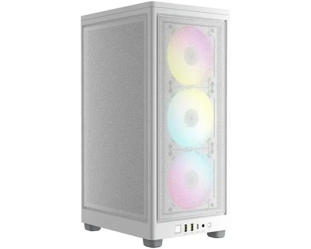 Carcasa Corsair iCUE 2000D RGB AIRFLOW Mini-ITX small-form-factor, fara sursa (Alb)