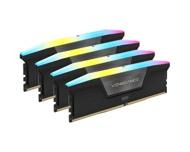 Memorie Corsair Vengeance Std PMIC, XMP 3.0 Black Heatspreader 64GB (4x16GB), DDR5, 6200MT/s, CL 32, RGB
