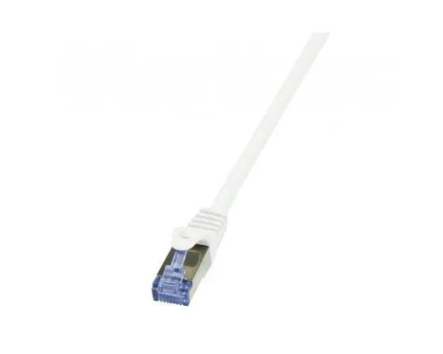 Cablu Patchcord Logilink CQ4022S, S/FTP, Cat6a, 0.5m, alb