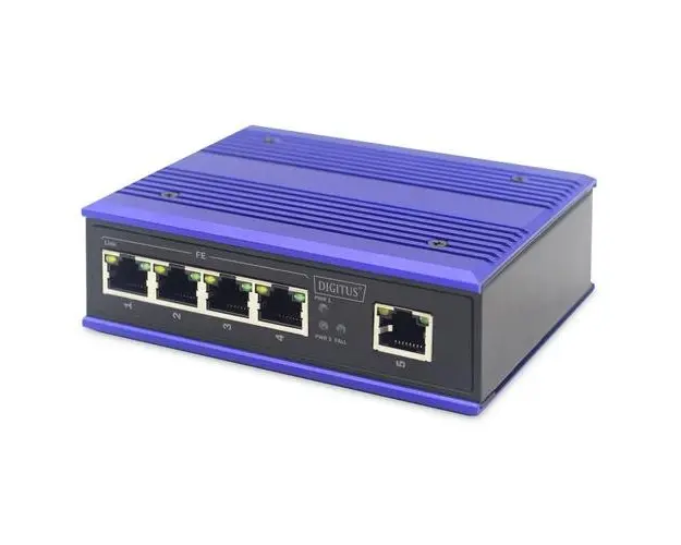 Comutator Fast Ethernet, Digitus, Industrial cu 5 porturi