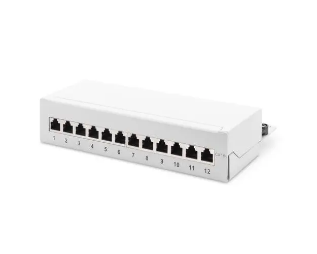 Panou de corectie Digitus cu 12 porturi 1U, Gri