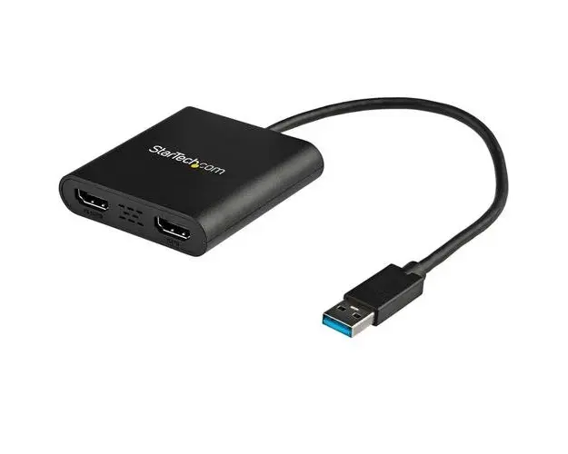 Adaptor Startech USB 3.0 la Dual HDMI, 1x 4K 30Hz & 1x 1080p, External Video & Graphics Card, Display Adapter, Windows 7/8/10, Negru
