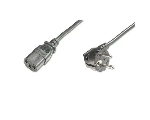 Cablu de alimentare, Assmann, CEE 7/7 (Typ-F) unghi de 90 - C13 2,5 m Negru AK-440100-025-S