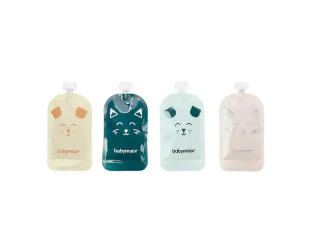 Set 20 pungi reutilizabile de hranire Babymoov A004550 (Multicolor)